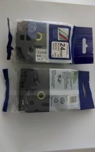 El negro de PUTY 24m m en TZ251 blanco TZe251 TZe 251 TZe-251 etiqueta la máquina de escribir del P-tacto de Brother Tapes Compatible For proveedor