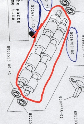 Rodillo de B016707 + de B016709 Noritsu Minilab usado proveedor